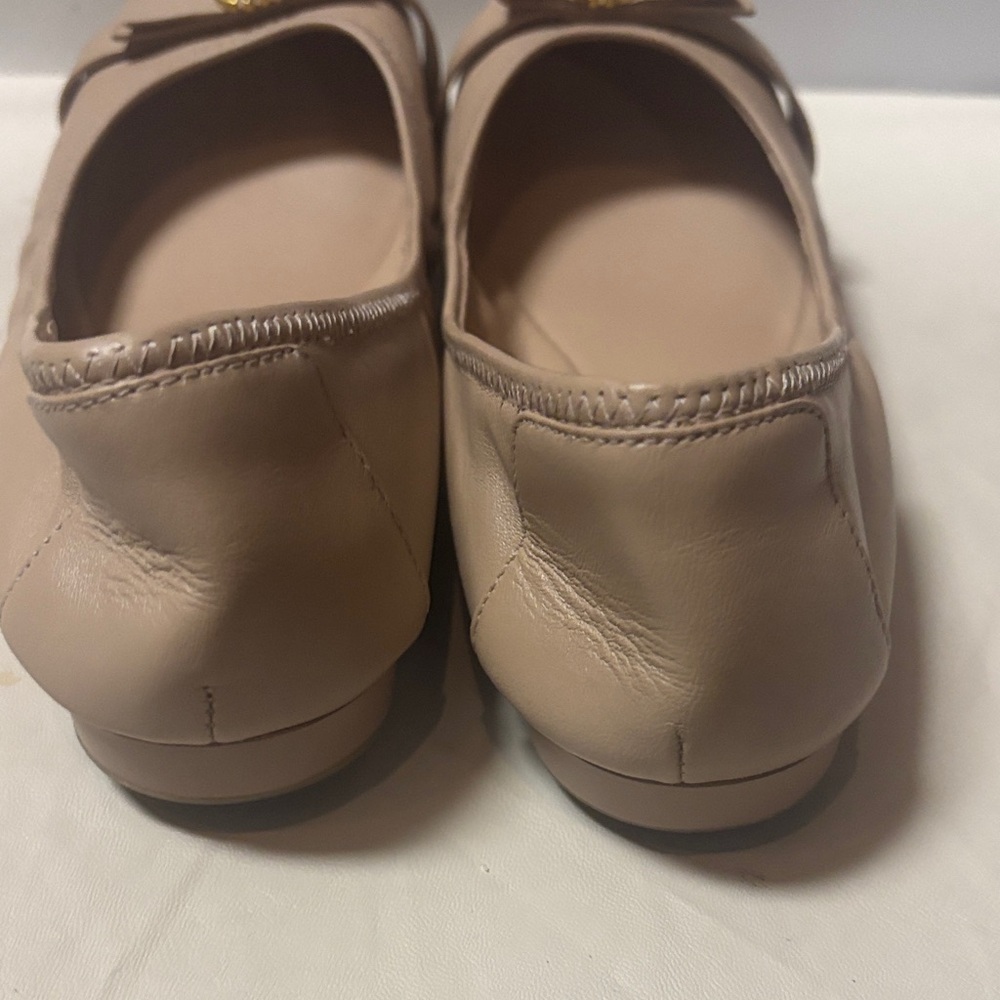 Cole Haan Women's Tan Loafers with Gold Detail - Picture 6 of 7
